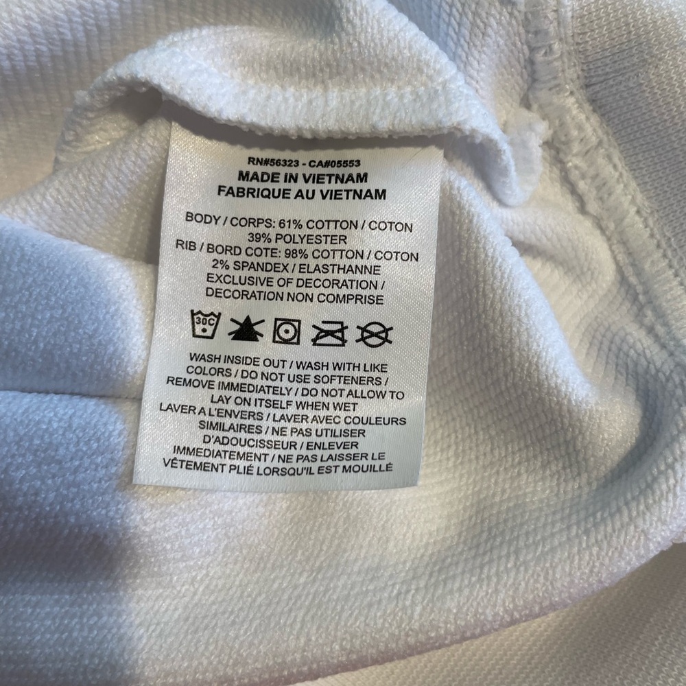 Nike Dry Fit Cropped White Sweatshirt Size 1X - Picture 5 of 7